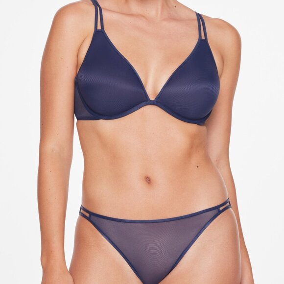 ThirdLove Bare Mesh Plunge Bra Size 32Bindigo / 32B - Picture 2 of 3